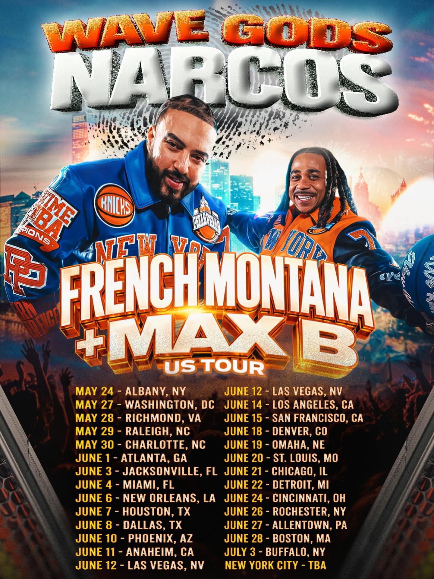 Max B Wave Gods Narcos Tour Poster 2026